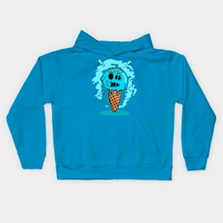 MELTED ICE CREAM CARTOON Kids Hoodie